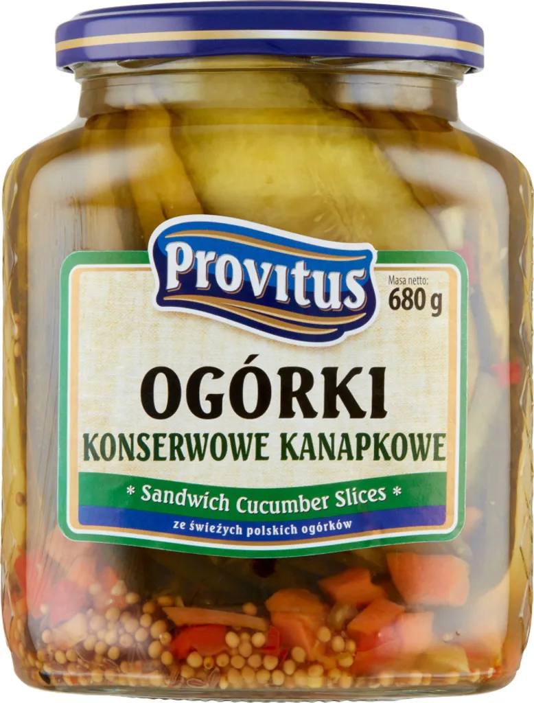 Provitus Pickled Sandwich Cucumbers 680 G