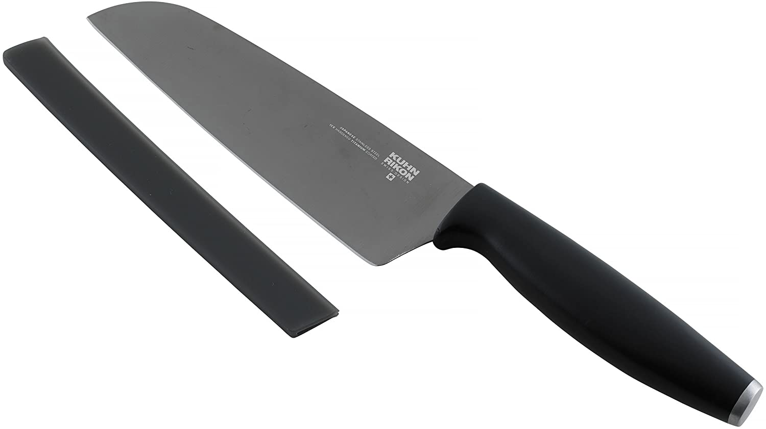 \'Kuhn Rikon 26583 \"COLORI Santoku Knife, Stainless Steel, Graphite, 8\" x 2 x 0.5 cm