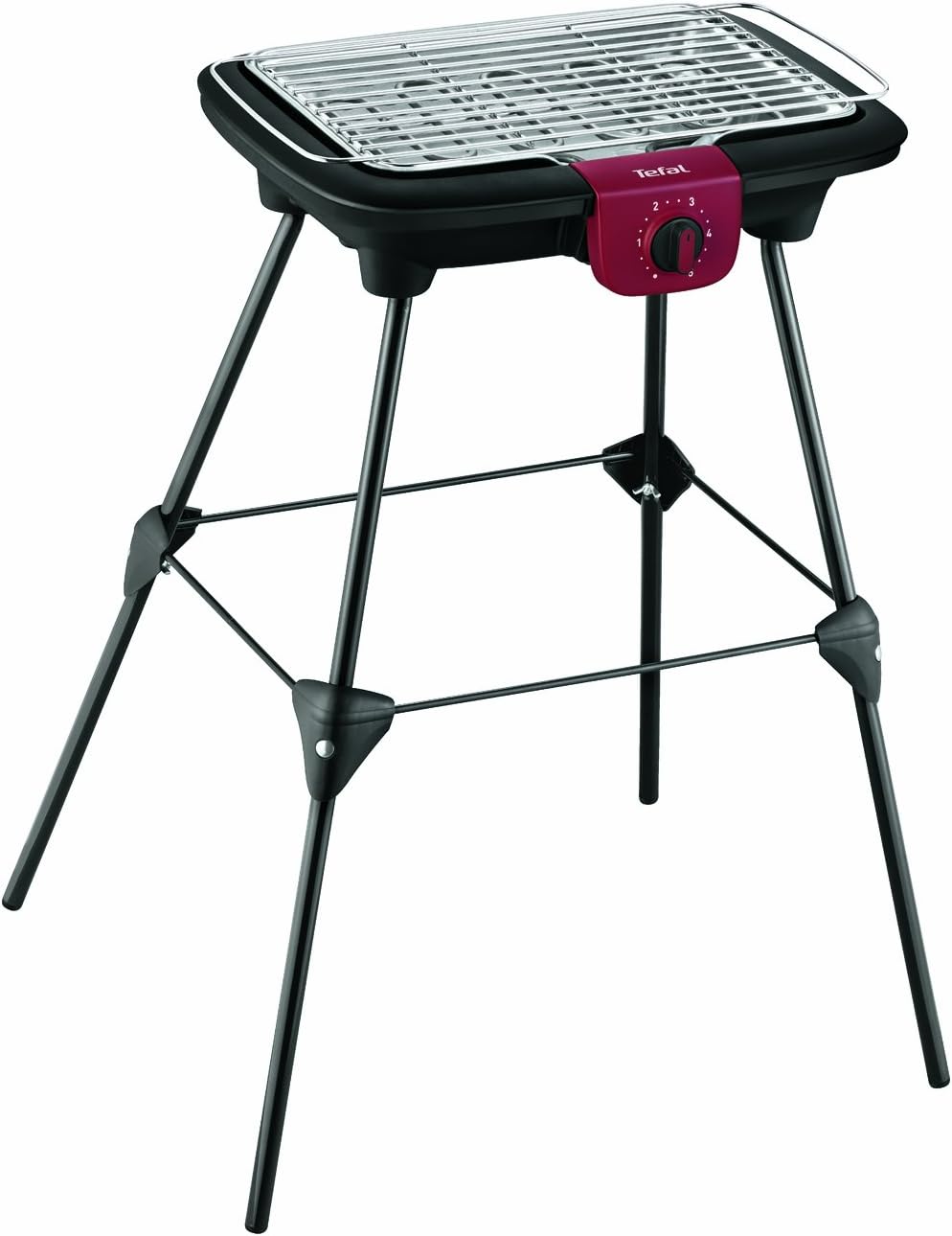 Tefal Easy Grill Stand Grill with Removable BG902812 Aluminium Heat Reflector 2,200 W Black/burgundrot
