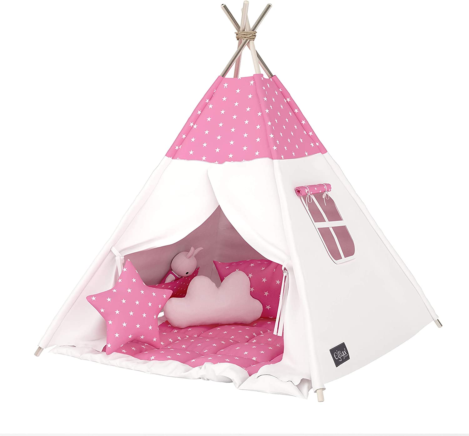 Elfique new Tipi Indian Tent play Tent Double Padded Blanket (Tent with Bla