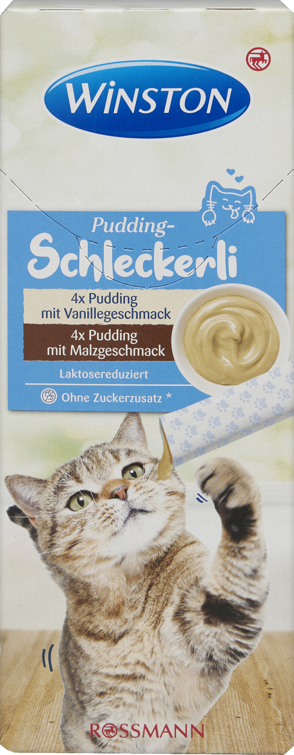 Pudding-Schleckerli 4x pudding with vanilla taste, 4x pudding with malt taste