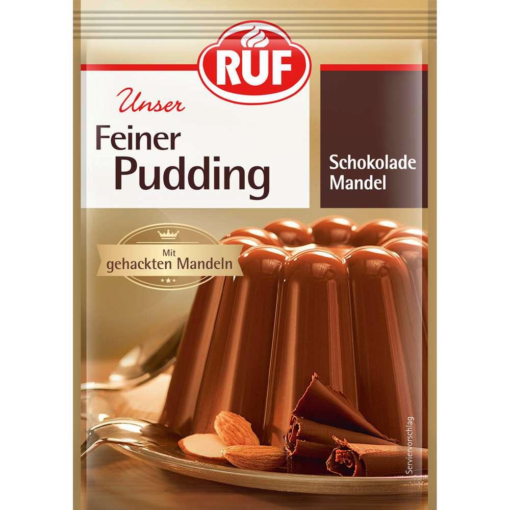 Pudding powder, chocolate-almond