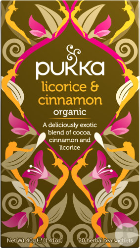 Pukka Herbs Organic Herbal Tea Liquorice And Cinnamon 20 Tea Bags