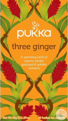 Pukka Herbs Organic Herbal Tea Three Ginger 20 Tea Bags