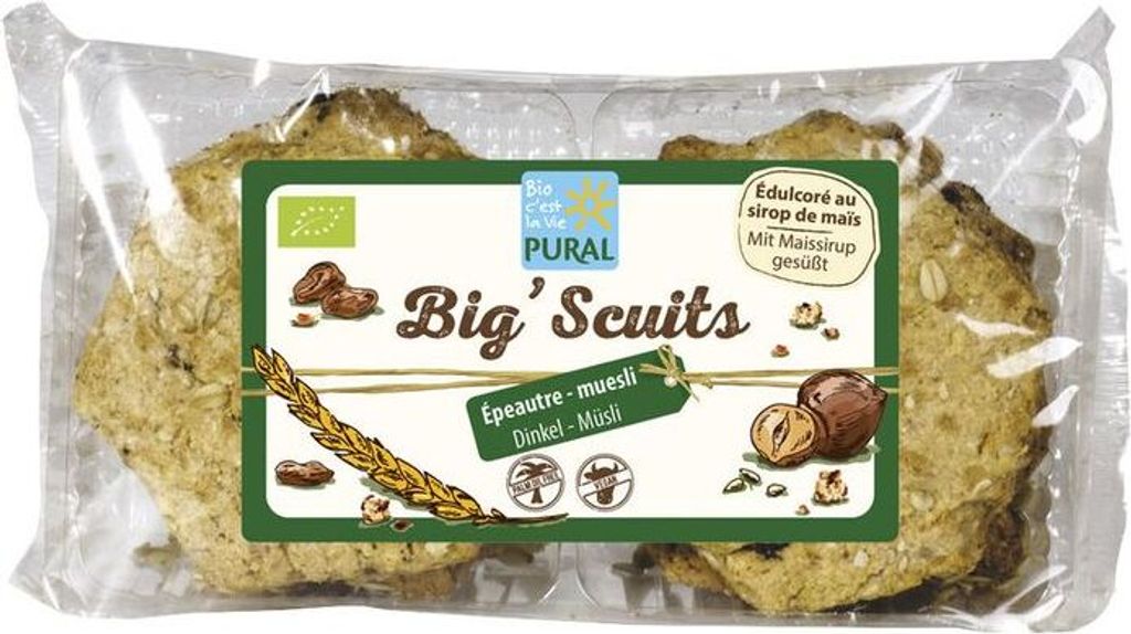 Pural BigScuits Dinkel-Müsli -- 320g x 6  - 6er Pack VPE
