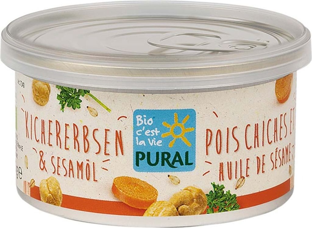 Pural Pflanzlicher Aufstrich Kichererbsen & Sesamöl 125g