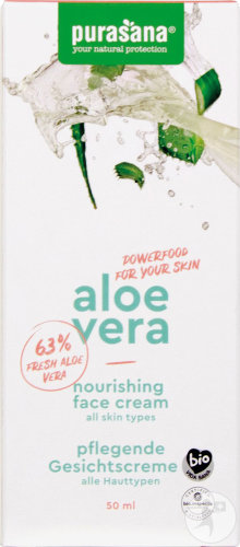 Purasana Aloe Vera Nourishing Face Cream All Skin Types Tube 50ml