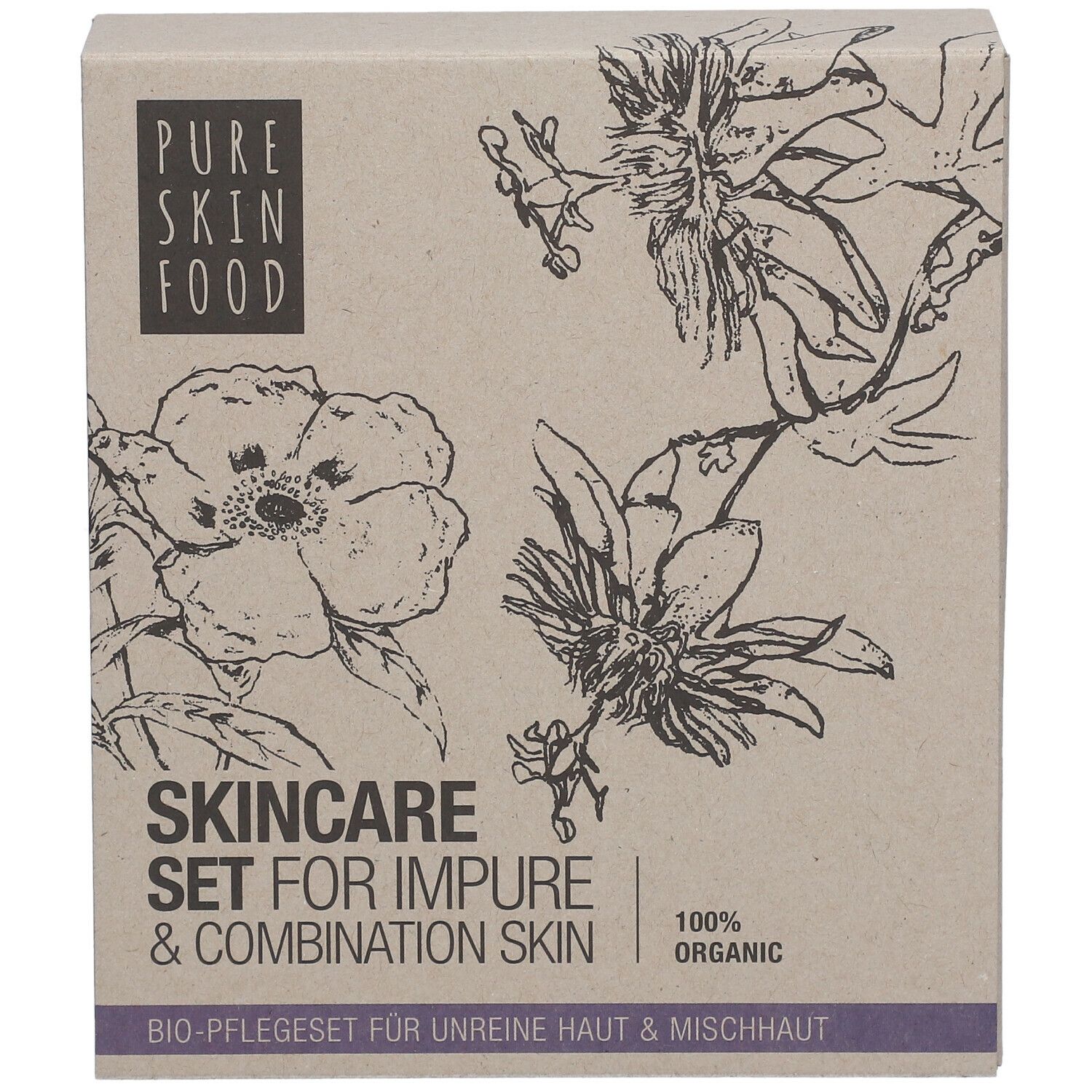 PURE SKIN FOOD Organic Skincare Set for impure & combination skin