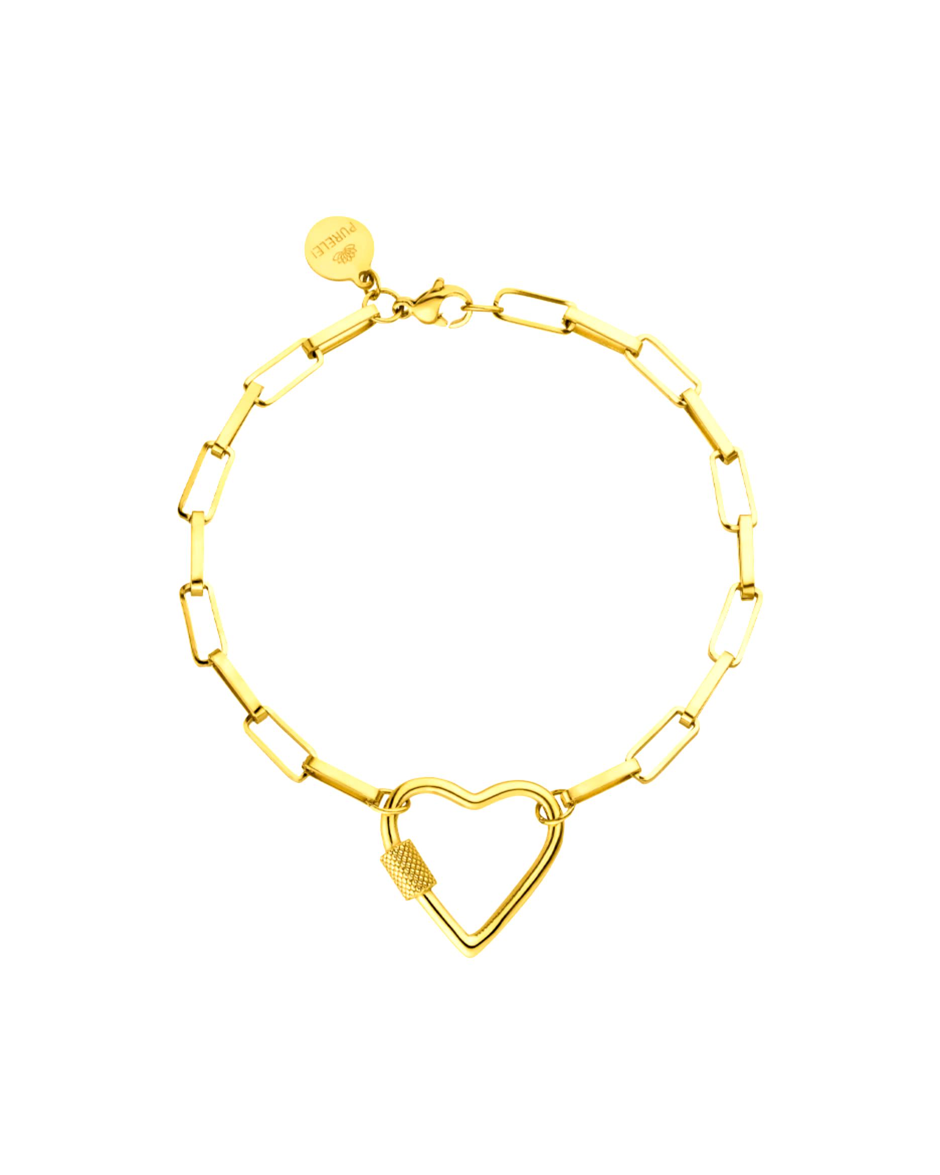 Purelei bracelet Palekana Heart bracelet with square links and heart shape