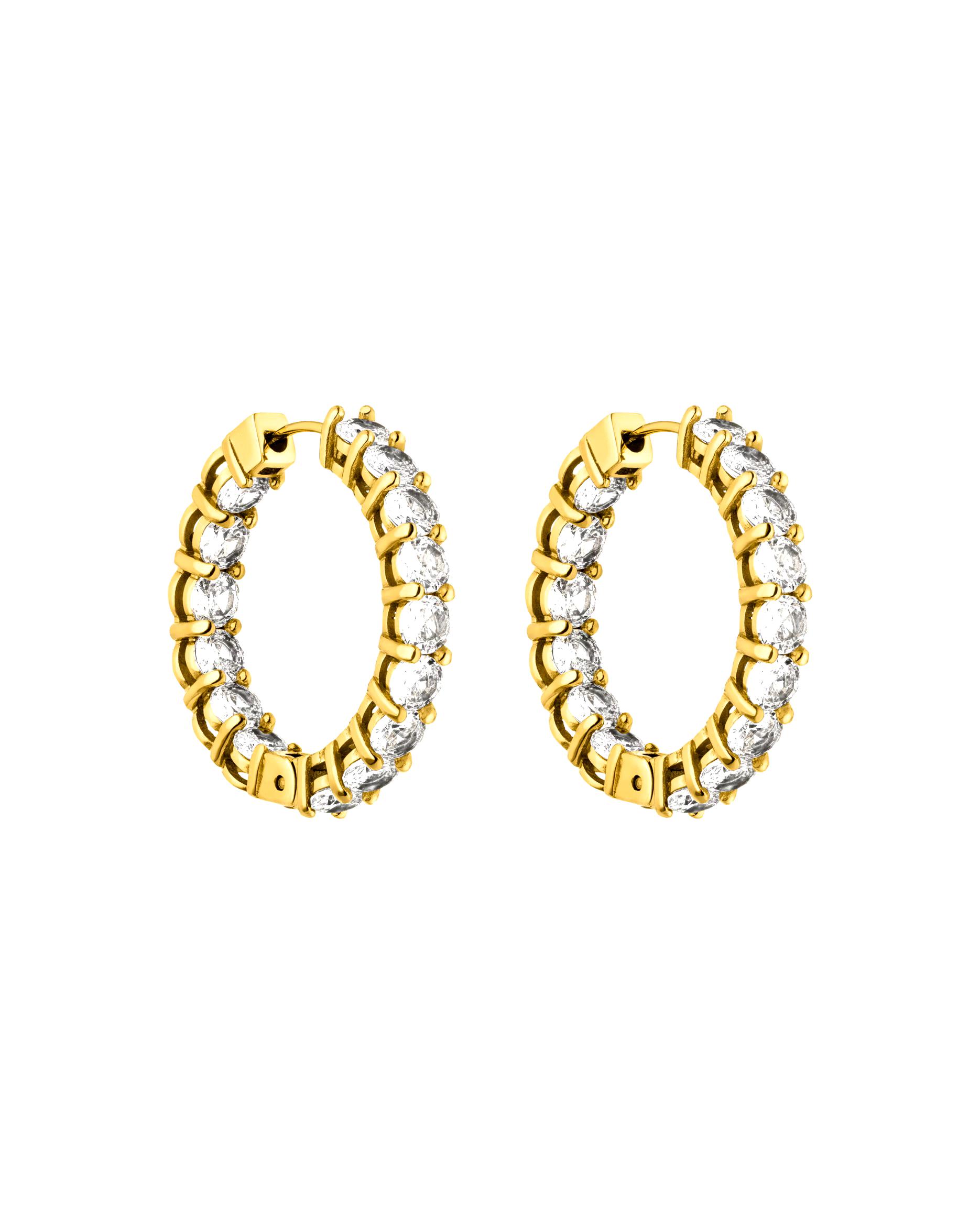 Purelei Hoop Earrings Shimmer with synthetic zirconia