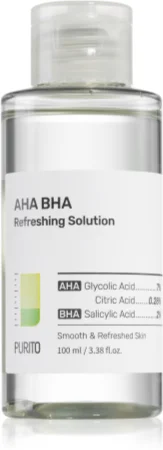 Purito AHA BHA Refreshing Solution exfoliating cleansing tonic