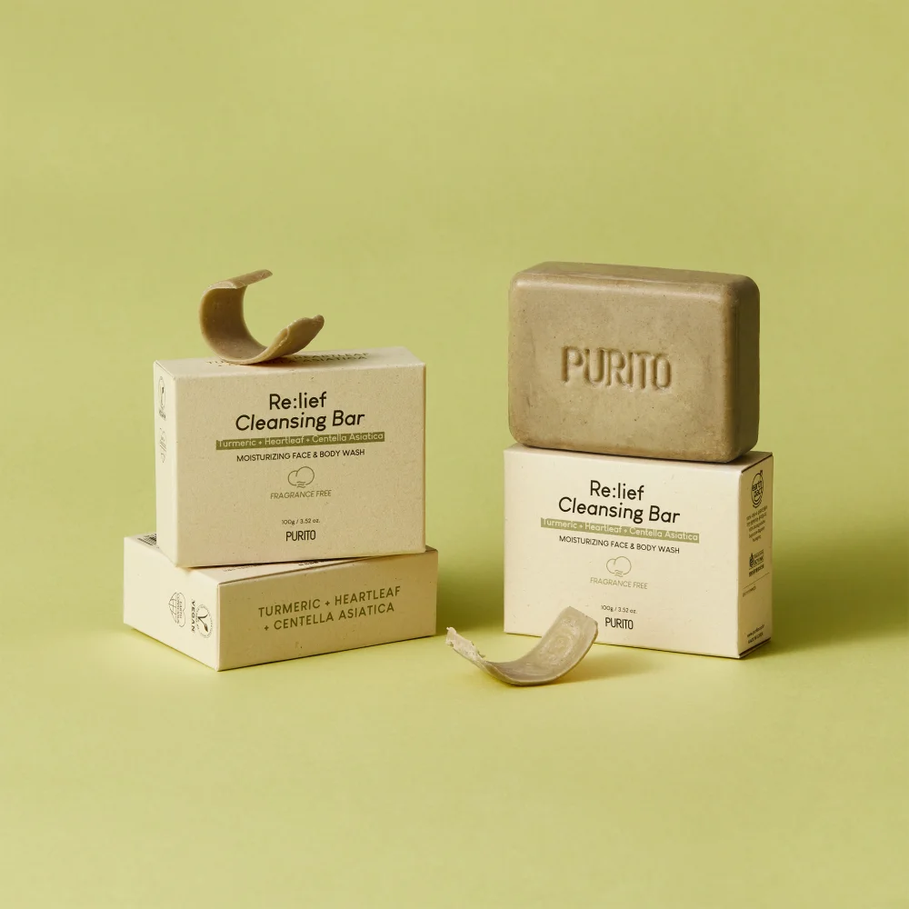 Purito Cleansing Bar Re:ran gentle soap for face and body