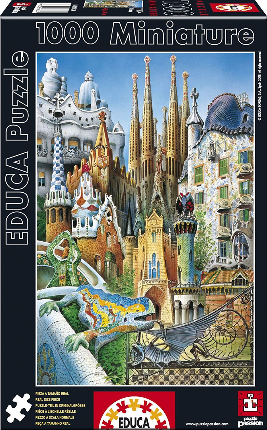 Educa Puzzle Collage Gaudi Miniature A