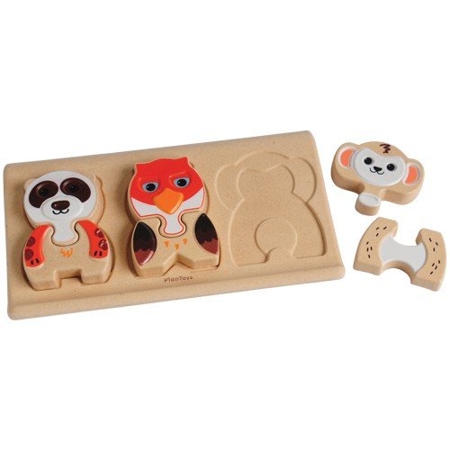 Puzzle Wooden Animals Rubber A