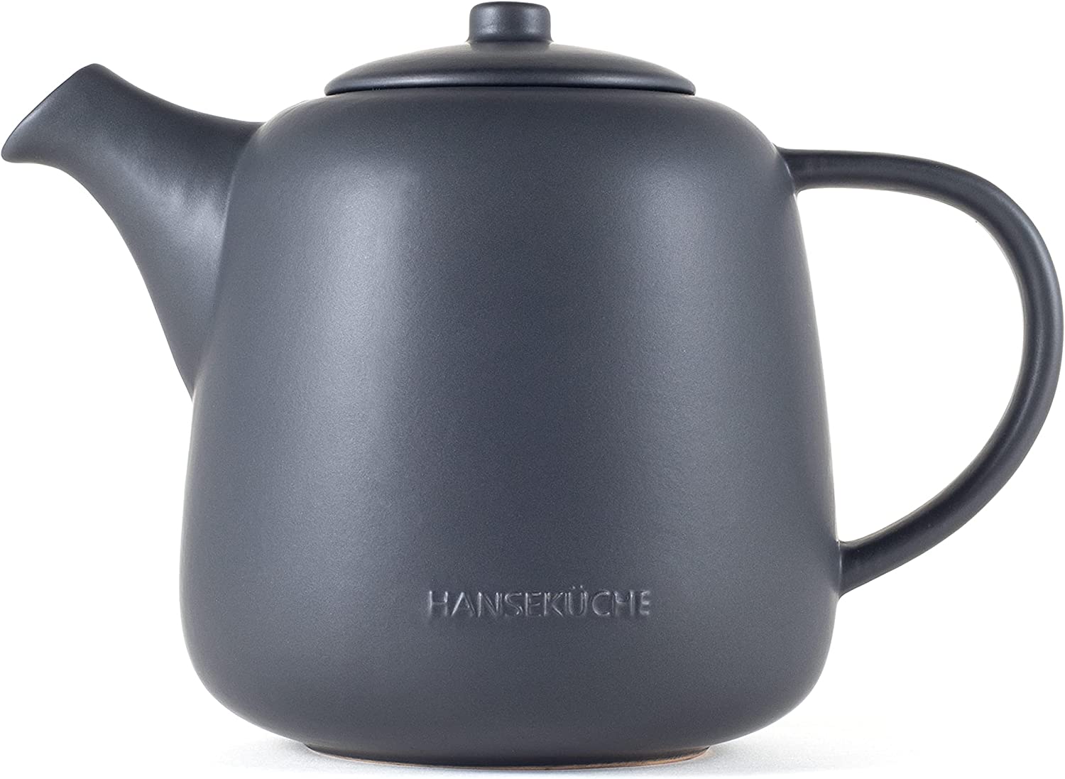 Hanseatic kitchen Porcelain Teapot (1.3 l) - High Quality Teapot with Strainer Insert Made of 304 Stainless Steel - Design Ceramic Teapot for Tea and Tea Bags