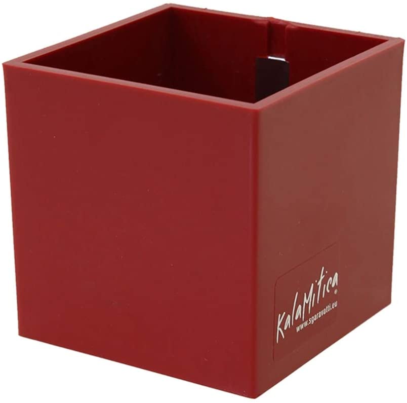 KalaMitica Magnetic Pot for Wall Storage or Wall Decoration Cube Shape, red, 6,5 x 6,5 x 6,5 cm