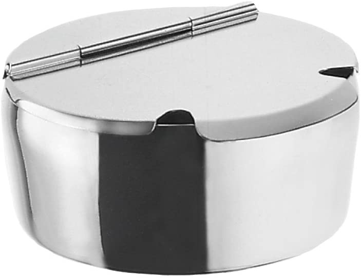 Motta 406 sugar box round Ø14 cm Ø5.51 inches stainless steel polished