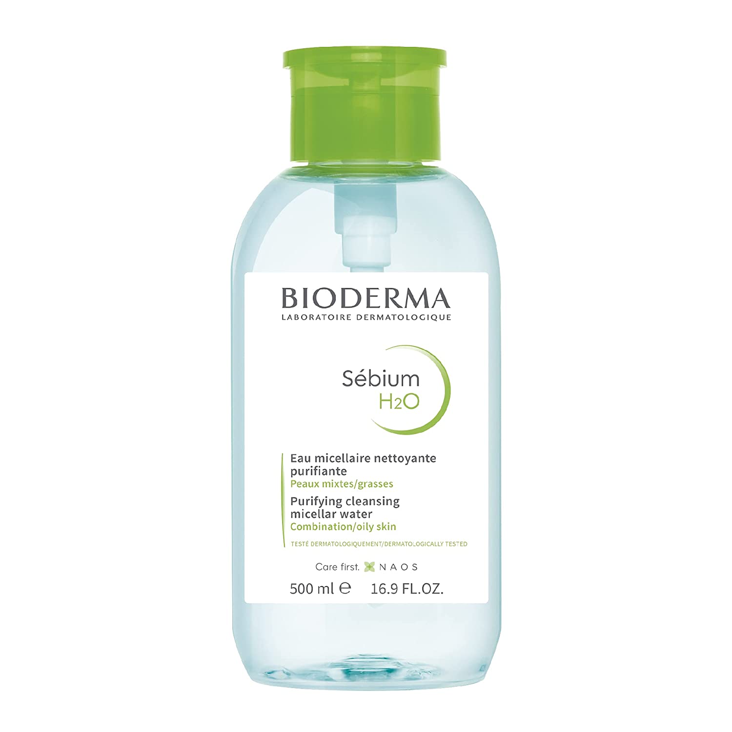 BIODERMA Sebium H2O Cleaning Solution Pump 500 ml, color ‎no