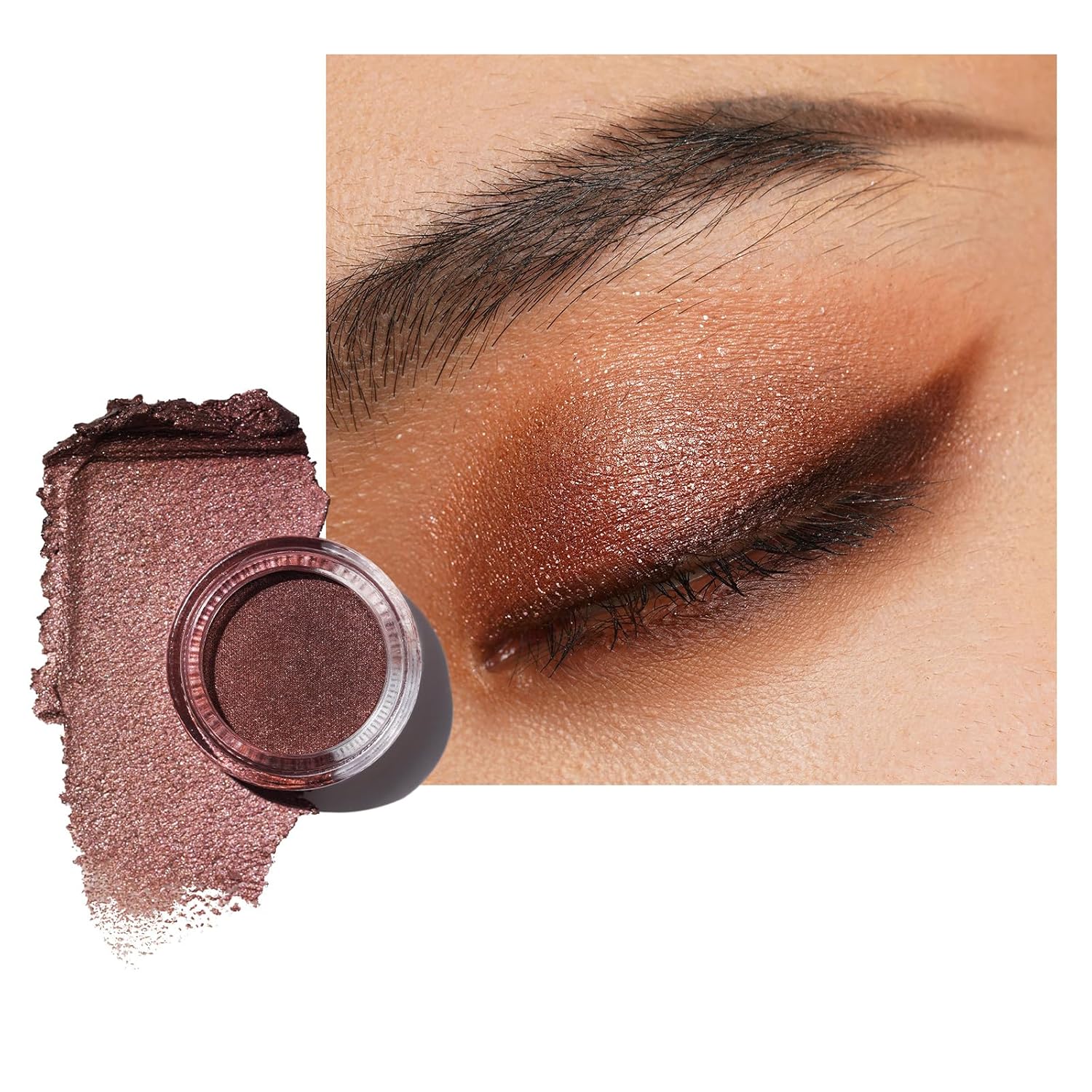 Brown Eyeshadow, Highly Pigmented Cream Eyeshadow, Waterproof and Long-Lasting, Satin Metallic Finish, Blendable and Wrinkle-Free Eye Make-Up, Vegan, 06 g (05)
