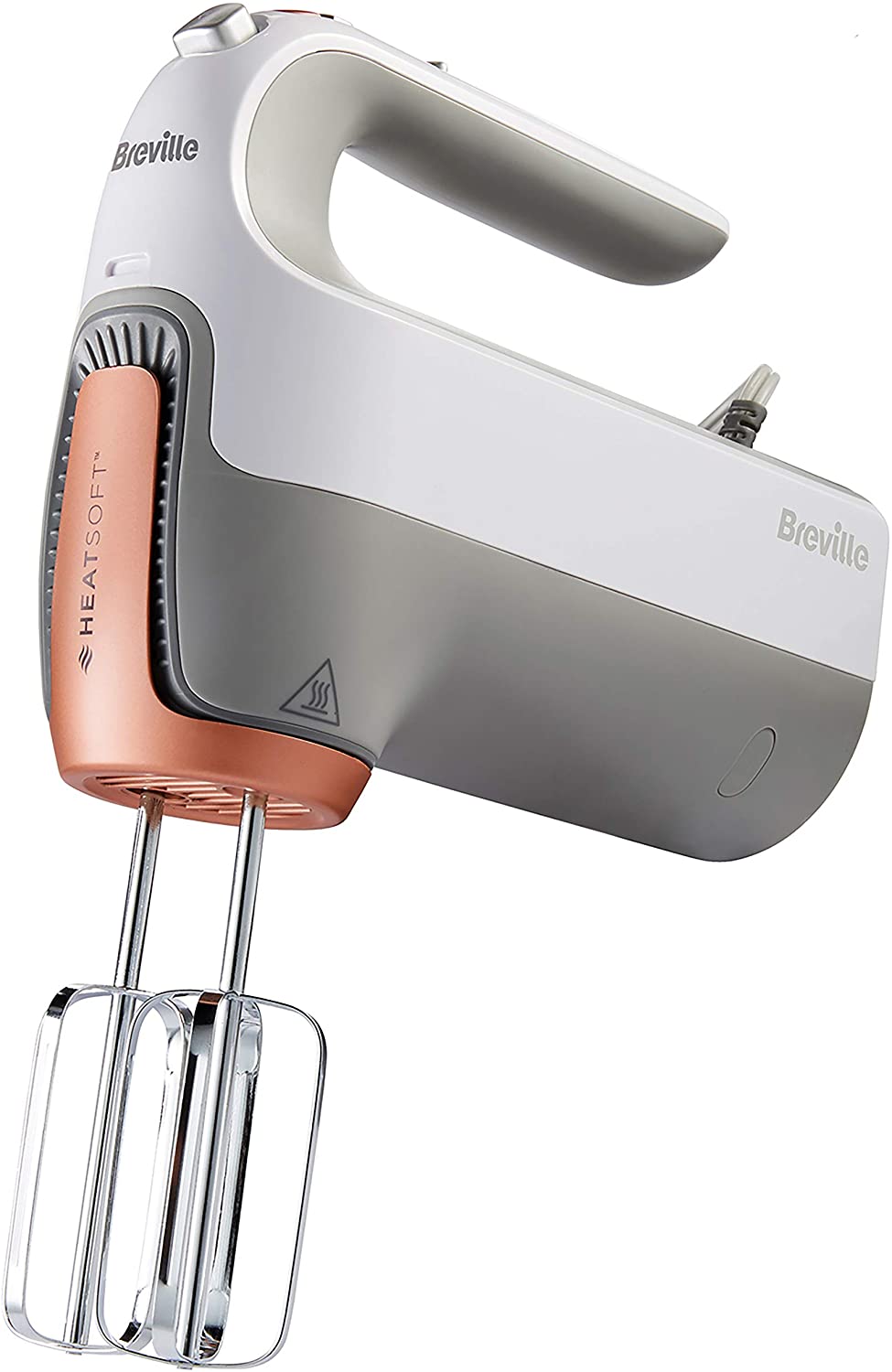 Breville HeatSoft Electric Hand Mixer with Whisk, Whisk, Dough Hook and Storage Case, Hand Mixer with 7 Speed Levels, Powerful 270 W Motor
