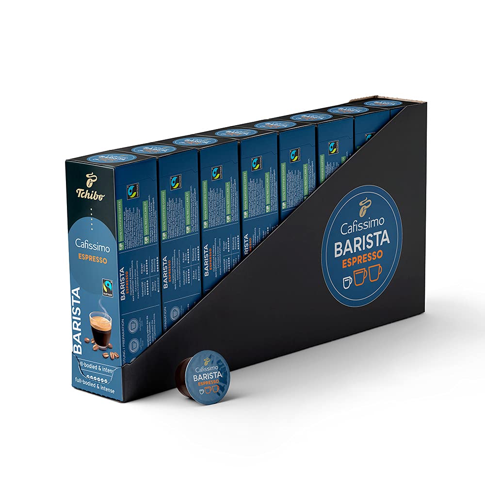 Tchibo Cafissimo Storage Box Espresso Barista coffee capsules, 80 pieces (8x10 capsules), sustainably & fairly traded