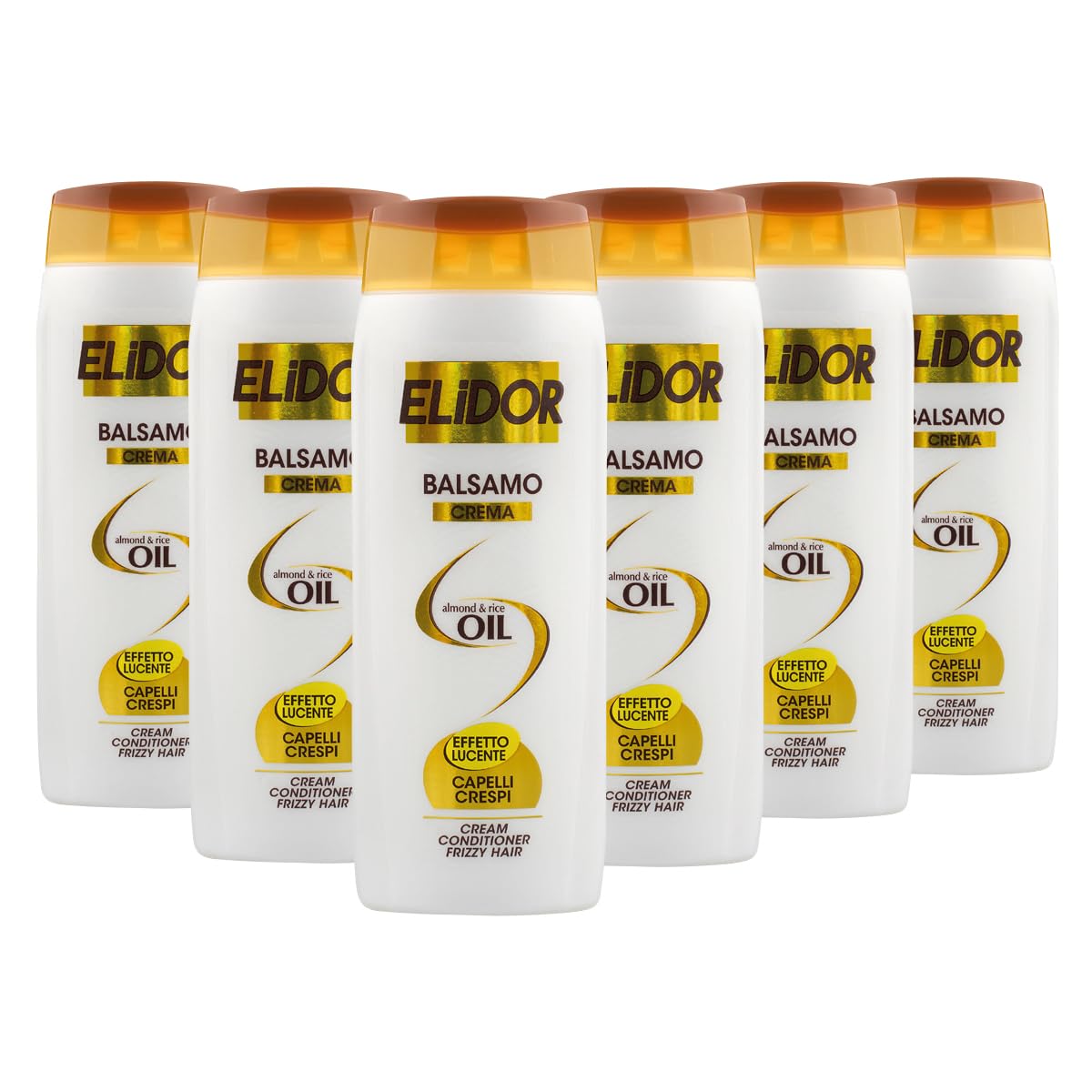 Elidor Conditioner Cream for Frizzy Hair with Almond Oil and Rice Gloss Effect 300ml Pack of 6