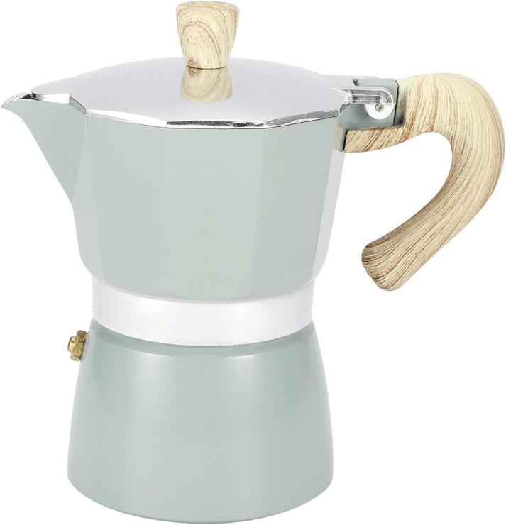 Viccilley Stove Espresso Machine Moka Pot Aluminum Octagonal Coffee Pot Kettle, 150 ml / 3000 ml, Easy to Use and Quick Cleaning Pot (150 ml)