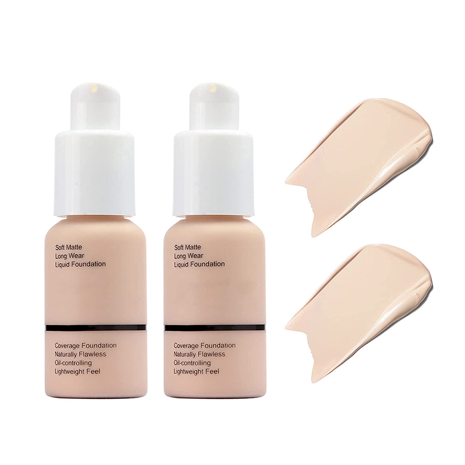 Anglicolor Phoera Foundation, Full Coverage Foundation, Concealer Foundation Full Coverage Flawless Cream Smooth, Long-Lasting 30 ml 24HR Matte Oil Control Concealer (Pack of 2 101), 101 pieces