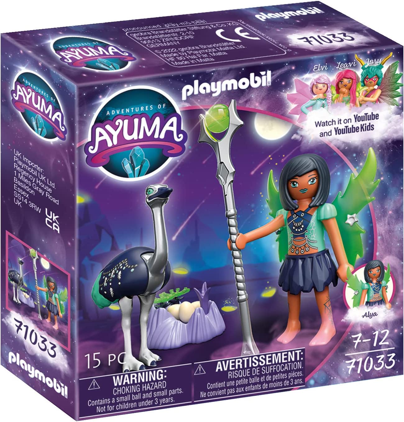 PLAYMOBIL Adventures of Ayuma 71033 Moon Fairy with Soul Animals, Includes Toy Fairy with Moving Fairy Wings, Fairy Toy for Children from 7 Years