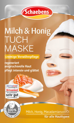 Schaebens Cloth mask of milk and honey, 1 pc