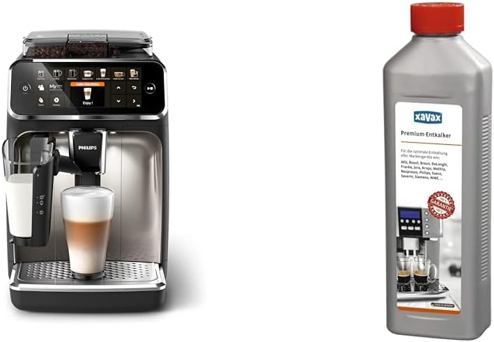 Philips Domestic Appliances 5400 Series Fully Automatic Coffee Machine - LatteGo Milk System & Xavax Premium Descaler 500 ml Universal Descaler for Fully Automatic Coffee Machines and Espresso