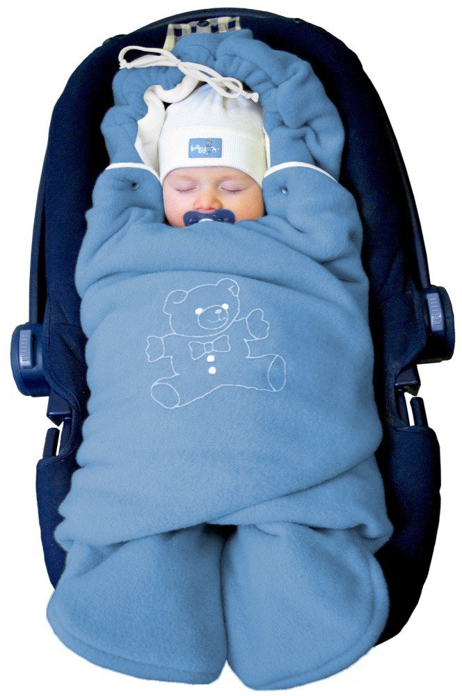 ByBoom Original With Bears Baby Winter Swaddling Blanket, Universal, For Baby Seat, Car Seat Such As Maxi-Cosi, Römer, For Pram, Pushchair or Baby Bed