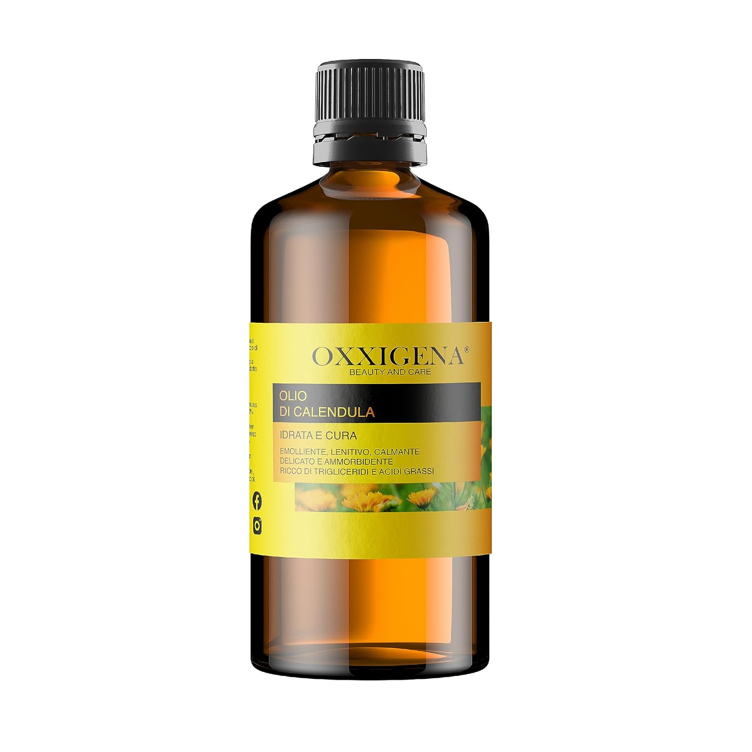Oxxigena Calendula Oil (Oleolite) - 1 L - indicated for scars, cracked, cracked skin, redness and burns. Nourishing and soothing for sensitive and delicate skin - vegan, GMO free