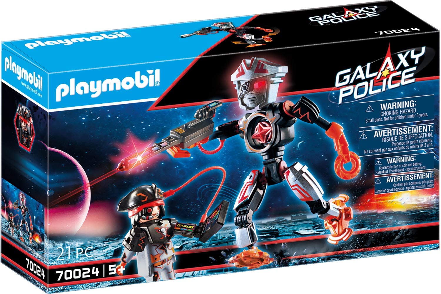 PLAYMOBIL Galaxy Police 70024 Pirate Robot with Light Effect for Age 5 and 