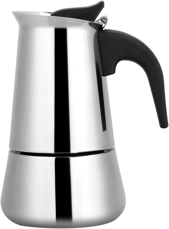 Espresso Coffee Pot, Portable Stainless Steel Coffee Pot, Mocha Espresso Machine, Mocha Pot, Mocha Stove (100ml)