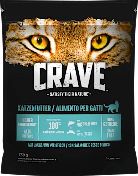 Dry cat food with salmon & white fish, 750 g