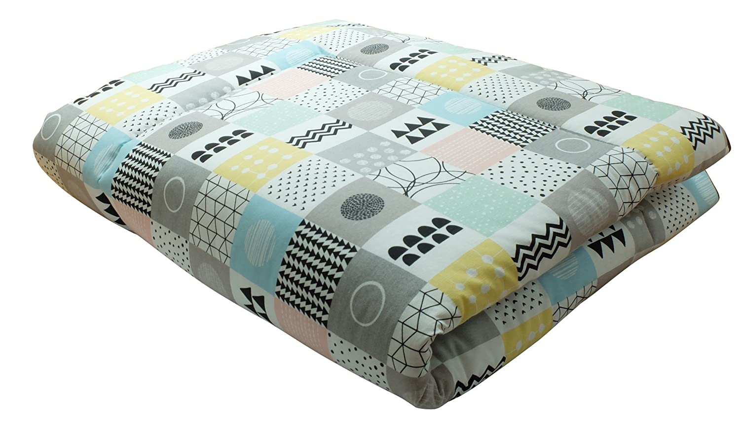 Ideenreich 2390 Crawling Blanket King Playpen Mattress, 120 x 120 cm Multi-Coloured
