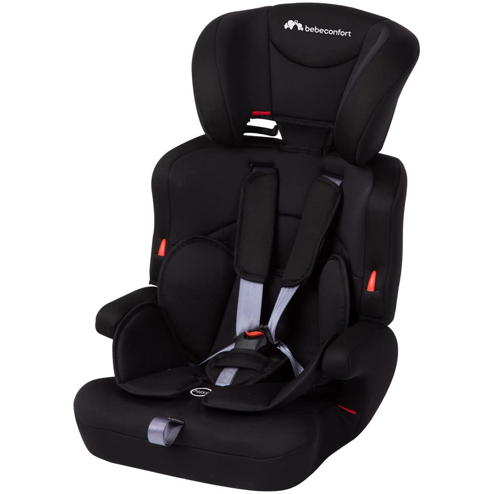 Bebe Confort Ever Safe+ Comfortable 2-1 Child Seat, for Children from 9 Months to 12 Years, 9-36 kg, Full Black