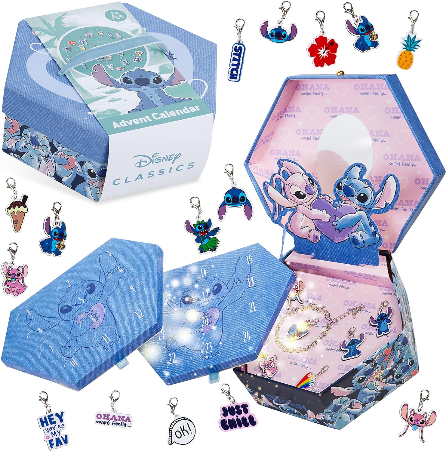 Disney Stitch Advent Calendar, Girls \ 'Charm Bracelet Christmas Countdown Calendar (Stitch Jewelery)
