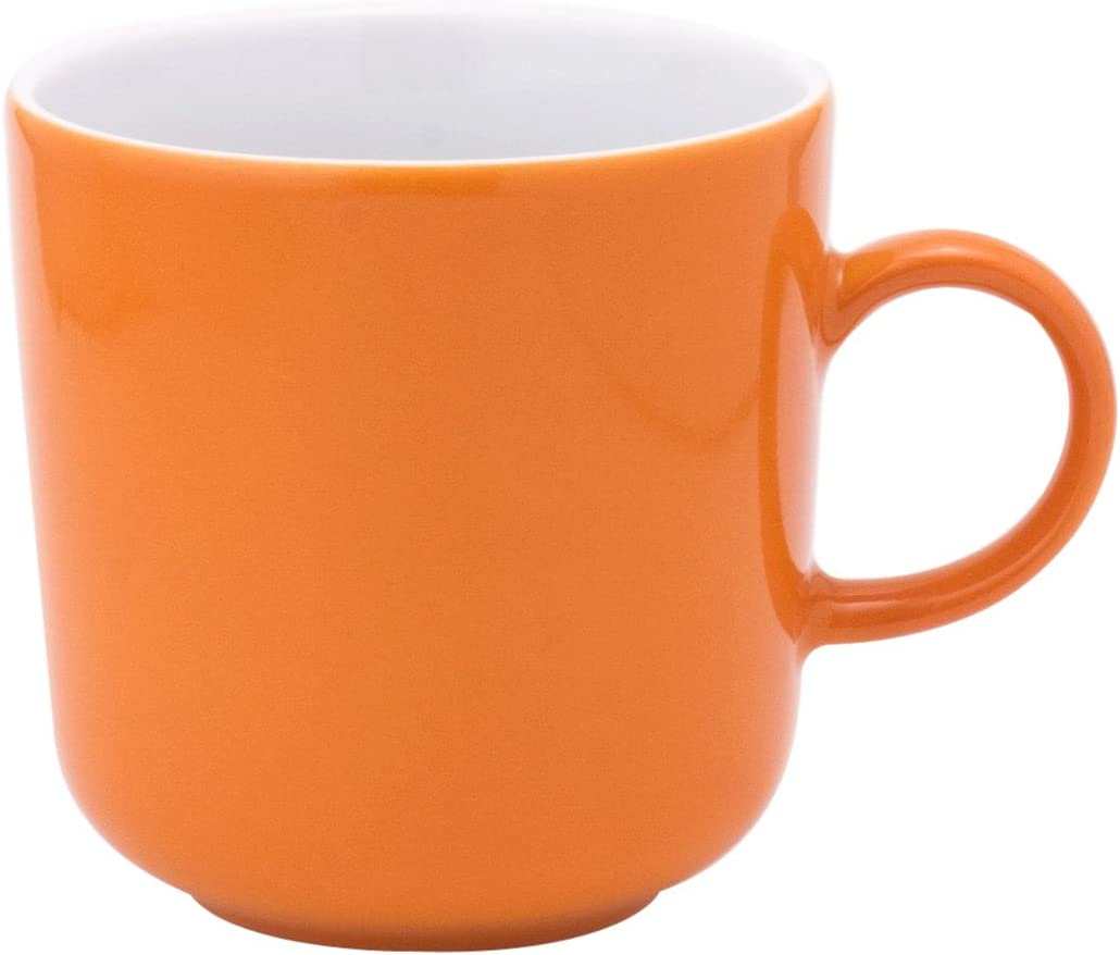 KAHLA Pronto Mug Polished And Glazed Rim 10-1/4 oz, Orange Color, 1 Piece