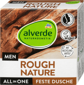 alverde MEN Rough Nature 4in1 feste Dusche, 60 g