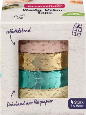Profissimo decorative tape Washi 4 pieces, 1 piece