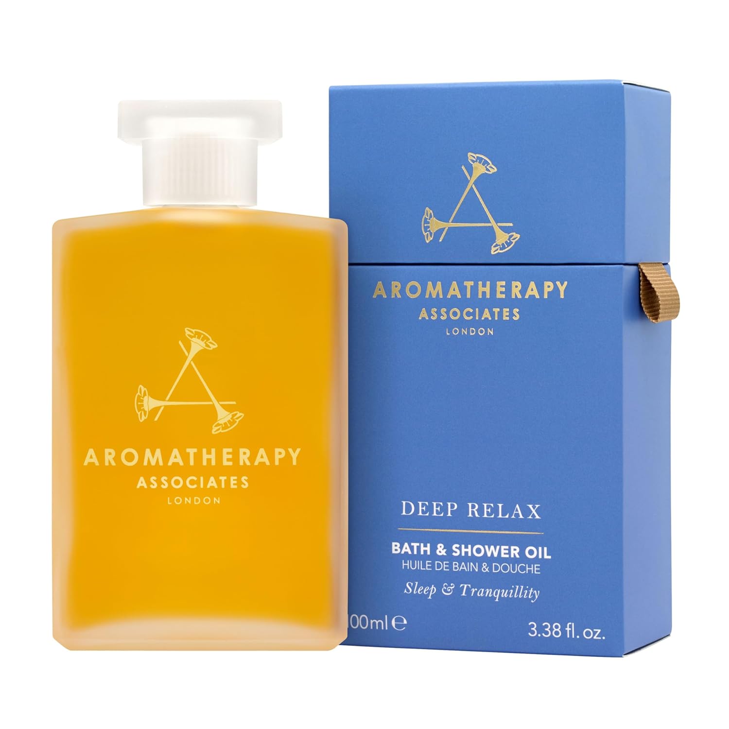 Aromatherapy Associates Bath and Shower Oil, Luxury Spa, Natural Bath Oil, Vegan, Cruelty Free, Eco Friendly (Deep Relax Bath and Shower Oil, 100ml)