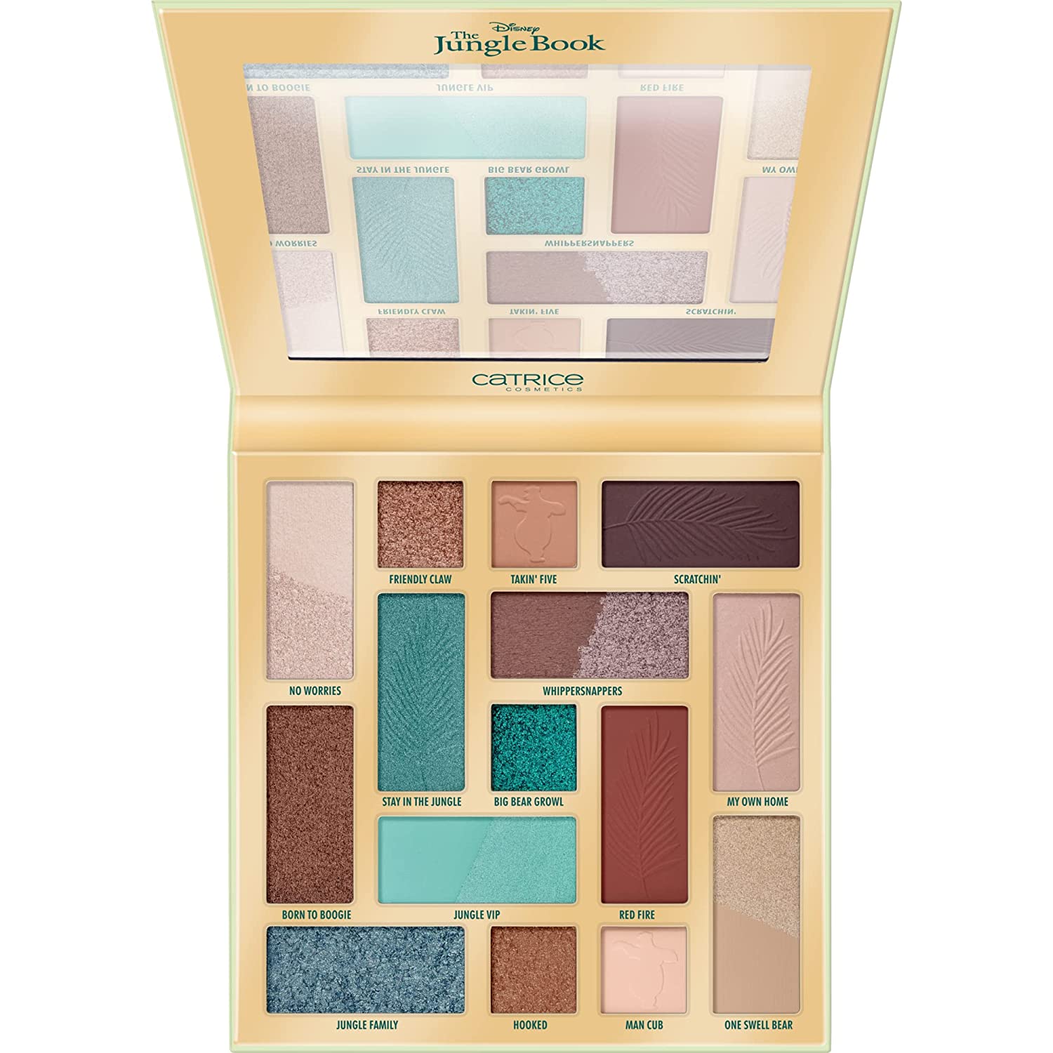 Catrice Disney the Jungle Book Eyeshadow Palette, No. 030, Multicoloured, 15 Colours, Natural, Intense, Vegan, No Microplastic Particles, Nano Particles, Oil-Free, Pack of 1 (28 g), nature's ‎030 mother recipes