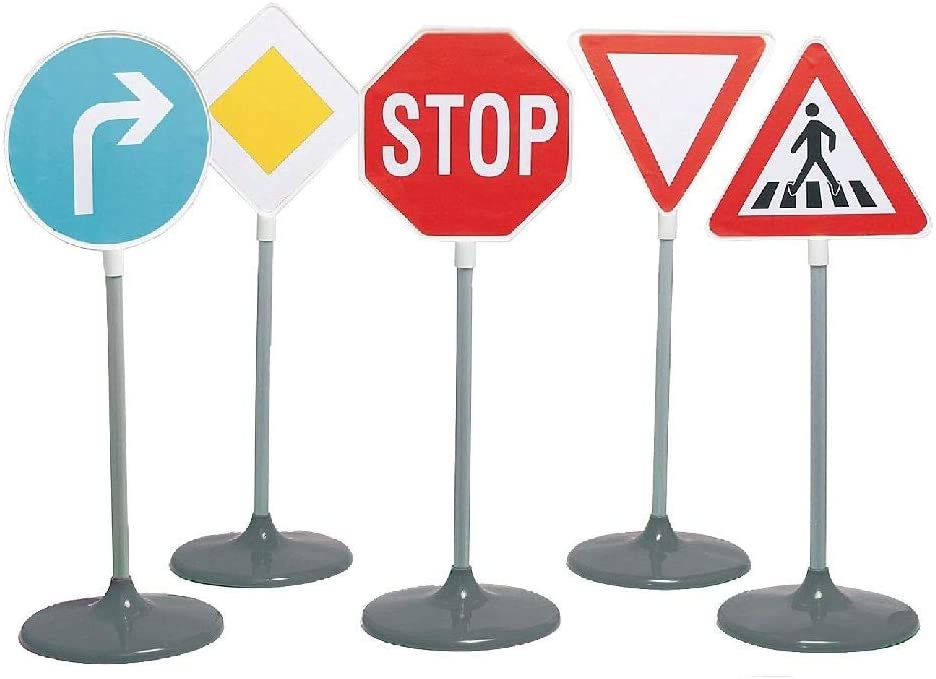 Theo Klein 2980 – Assorted Traffic Signs 5 Pieces Toy