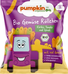 pumpkin organics Children's snack vegetables rolling, from 1 year, 20 g