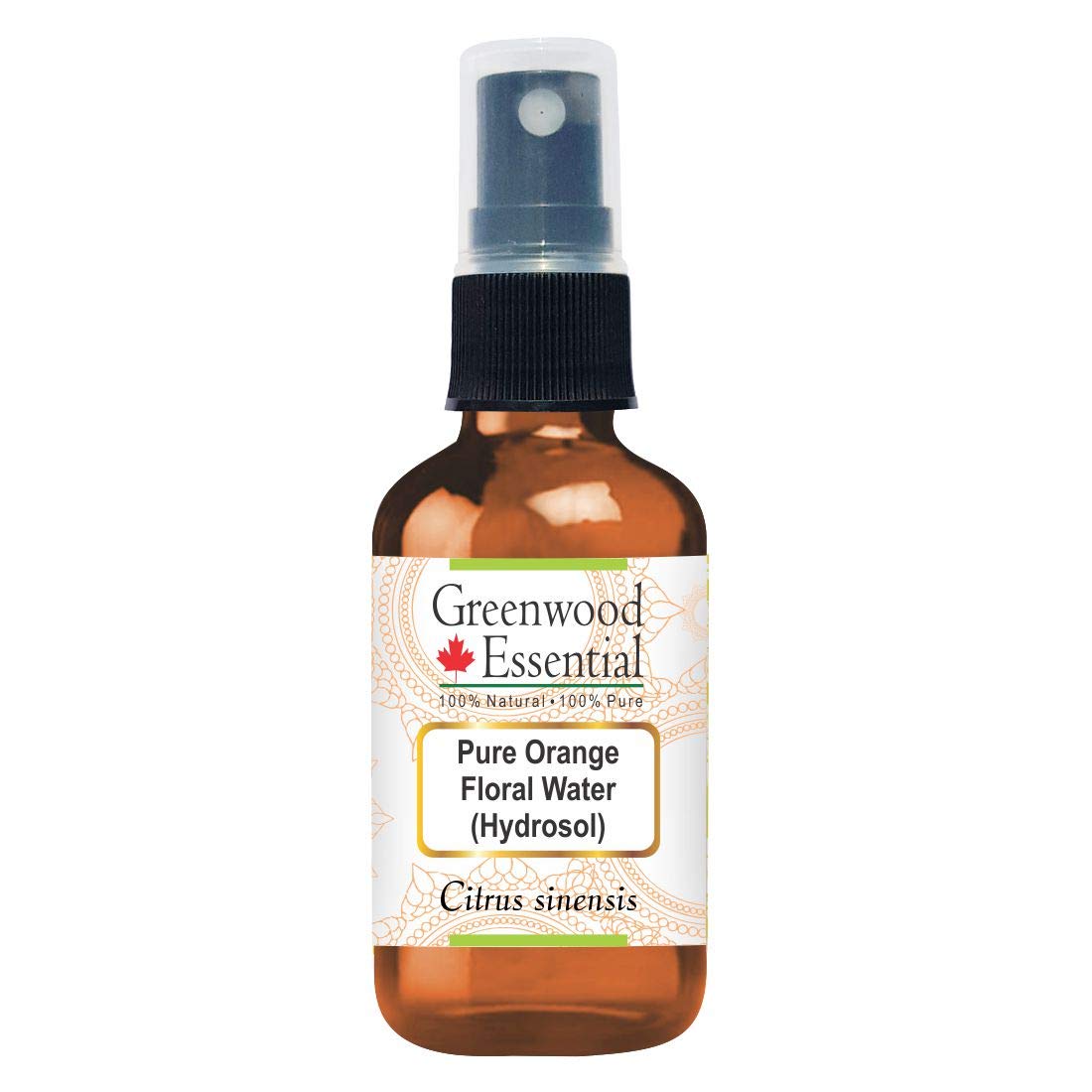 Greenwood Essential Natural Orange Flower Water (Hydrosol) (Citrus Sinensis) 100% Natural Pure Therapeutic Quality 100 ml (3.38 oz)