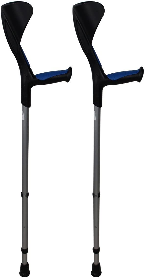 Pack 2 Crutches Advance Anatomic Handle Made Of Rubber – Blue