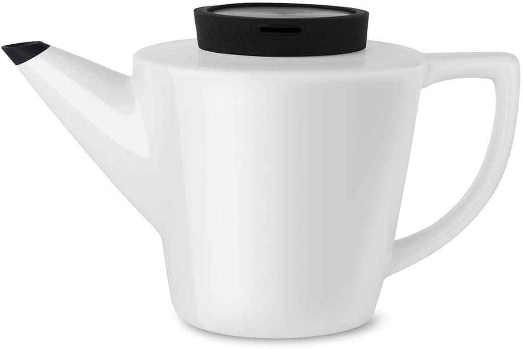 VIVA Scandinavia Anytime Infusion Porcelain Teapot 1 Litre with Stainless Infuser - Black