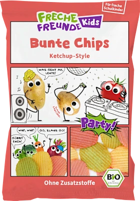 Children's snack colorful chips ketchup style, 50 g